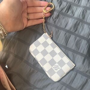 Louis Vuitton Cream and Gold Zipper Pouch